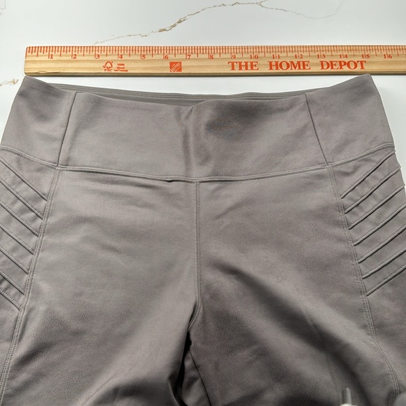 Athleta Delancey Gleam Moto Tight Shine Leggings Bluff Grey Large - Picture 5 of 10